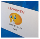 Vær stille skilt